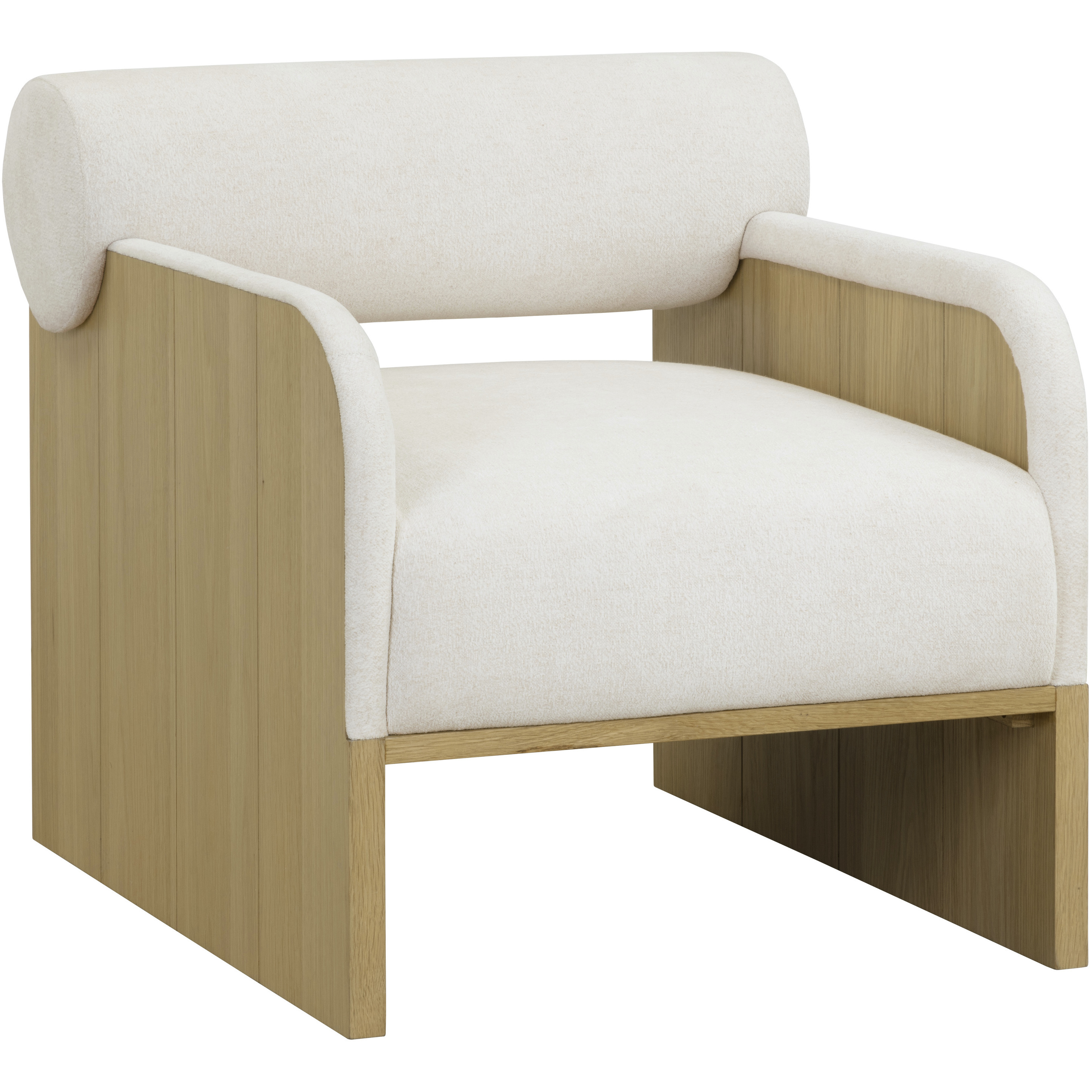 Coburn Rustic Oak / Eclipse White Lounge Chair
